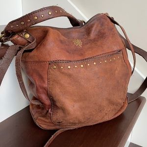 Vintage Genuine Leather Lucky brand Handbag Shoulder bag Crossbody  Purse